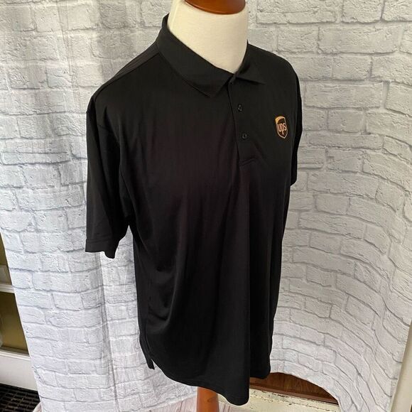 Wear Guard men L 3 button dri wear short sleeve 2 bundle polos black - Picture 4 of 9